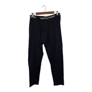 Realtree Mens Size Large Black Performance Base Layer Spandex Pants